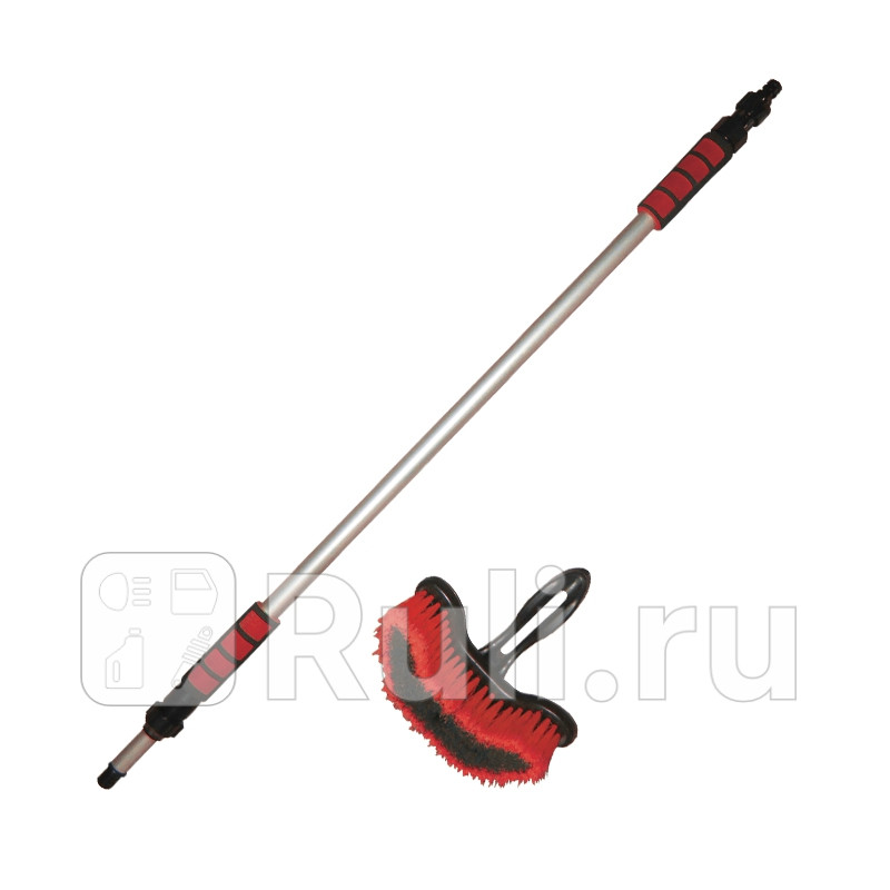 Щетка для мытья телескопическая на шланг 100-170 см расщепл с краном AVS AVS A78304S 1450₽