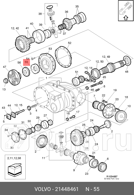 сальник заднего моста VOLVO 21448461 0₽