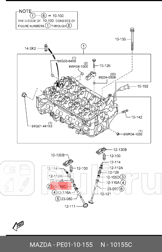 Колпачок маслосъемный впускного клапана для mazda3 bmbn mazda6 gjgl cx-5 kekf MAZDA PE0110155 340₽