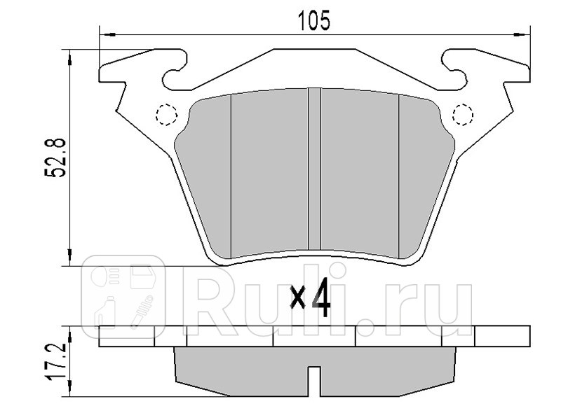 Колодки тормозные зад MERCEDES VITO 96-03 SAT ST-A0034200220 0₽