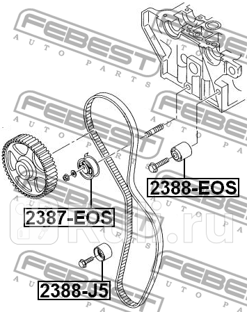 Ролик обводной ремня ГРМ Audi A3A4A6 VW Golf 4Passat 1820 96 FEBEST 2388-J5 1310₽