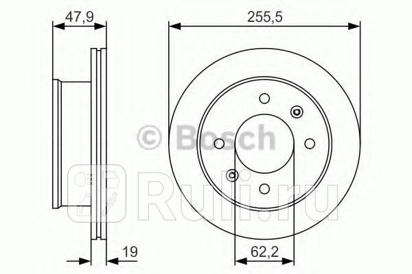 Диск тормозной передний для Hyundai Getz 2005-2011 BOSCH 0 986 479 S21 2850₽
