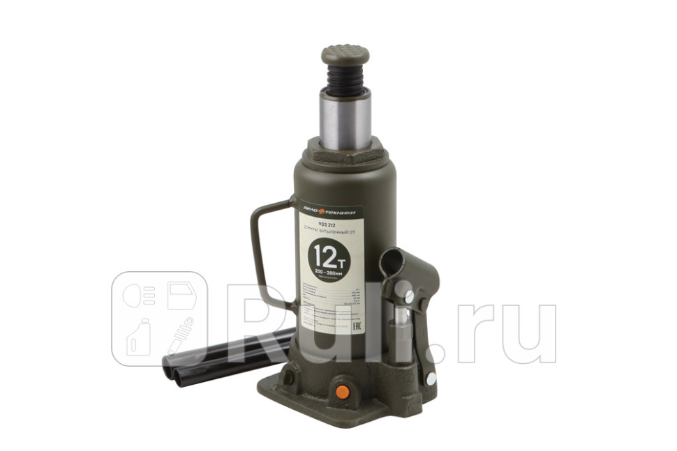 Домкрат гидравлический бутылочный 12 тонн 200-380 мм Дело Техники 903212 4780₽