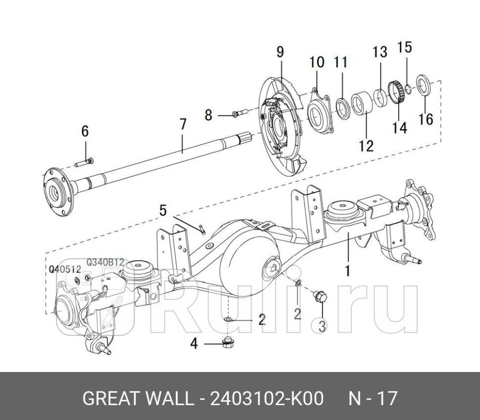 Шпилька колеса Great Wall 2403102-K00 0₽