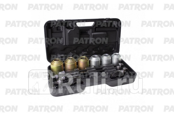 Специнструмент комплект для снятия и установки втулок подшипников и сайлентблоков универсальный 26 пр М10 М12 М14 М16 в кейсе PATRON P-933T1 9050₽