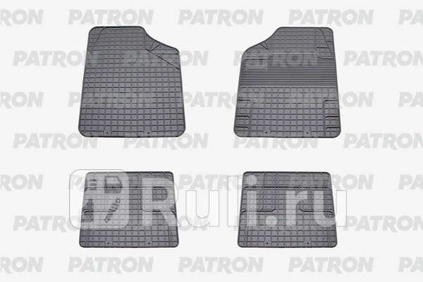 Комплект автомобильных ковриков резиновых универсальных серого цвета без перемычки 4 предмета PATRON PCC-UNI0041 2700₽
