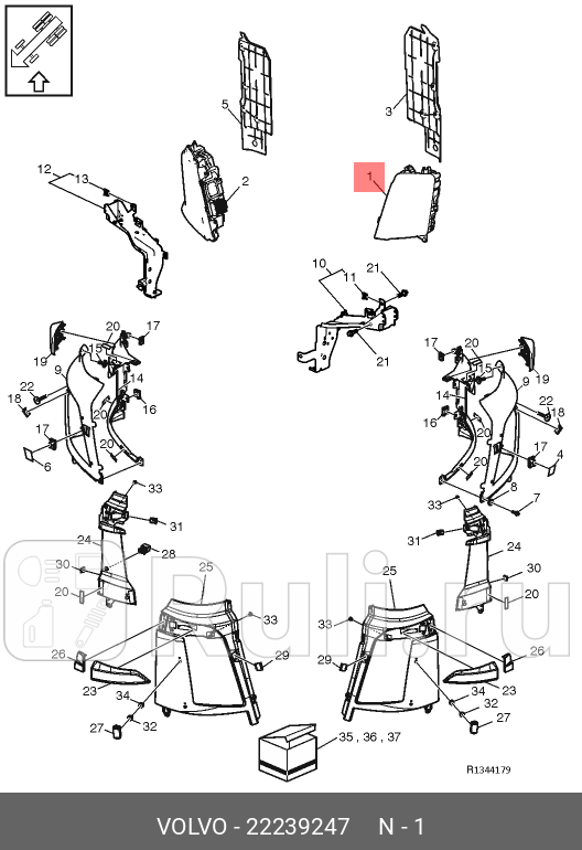 ФАРА 22239247 VOLVO 22239247 0₽