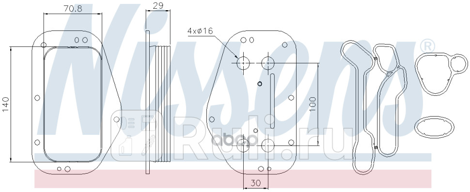 Радиатор масляный NISSENS 90741 8730₽