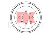 Барабан тормозной Citroen C1Toyota Aygo 05- NK 251911 0₽