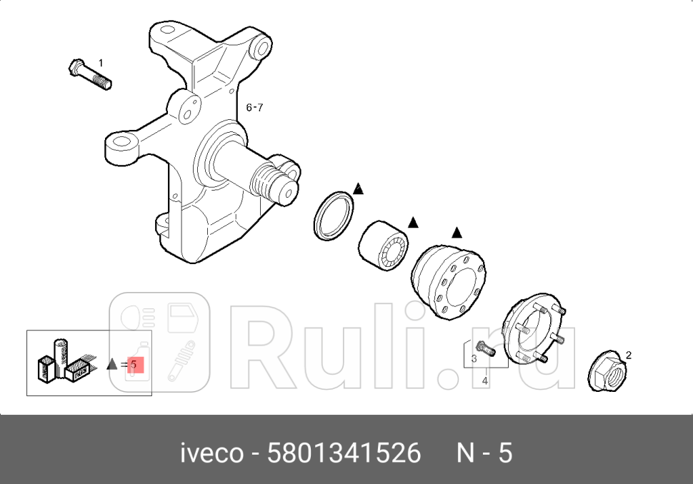 ступицапередняя В СБОРЕ С ПОДШИПНИКОМ и кольцом ABSIveco Daily III 2012 35C50C IVECO 5801341526 25340₽