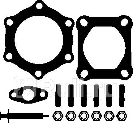 рк турбокомпрессора монтажный прокладкишпилькигайкиуплотненMAN D2066 LF 01020304 ELRING 715710 3480₽