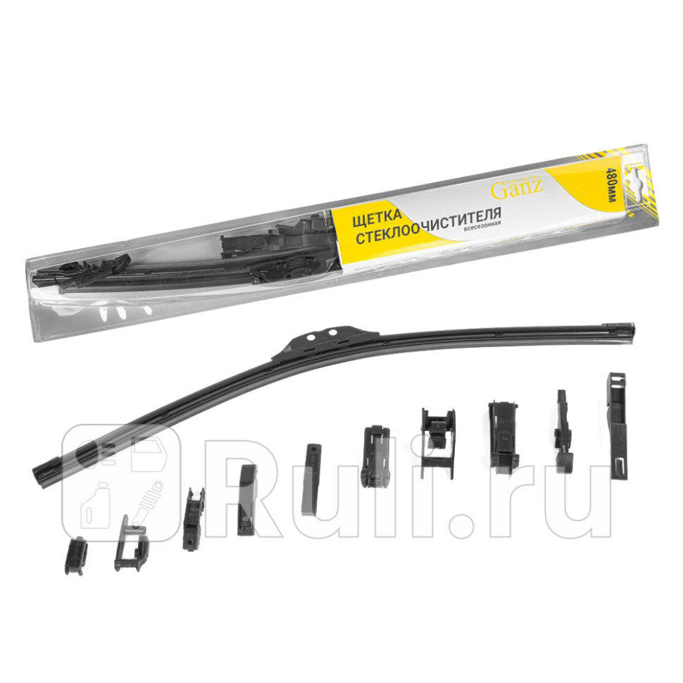 Щетка стеклоочистителя 480 мм бескаркасная 1 шт GANZ GIS01018 650₽