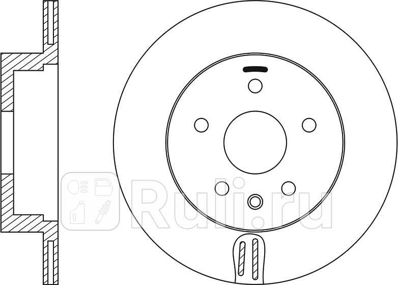 Диск тормозной задний для Infiniti FX 35 2008-2013 NIBK RN22001 6030₽