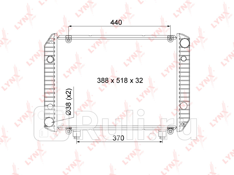 Радиатор охлаждения двигателя LYNXAUTO RB1158 0₽