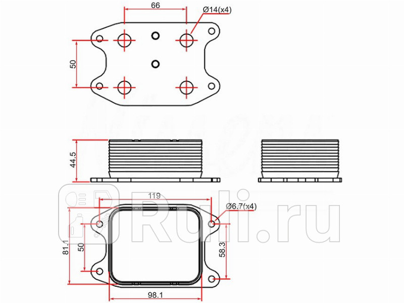 Радиатор масляный для Audi A3 8V 2012-2020 SAT ST-04E117021C 2900₽