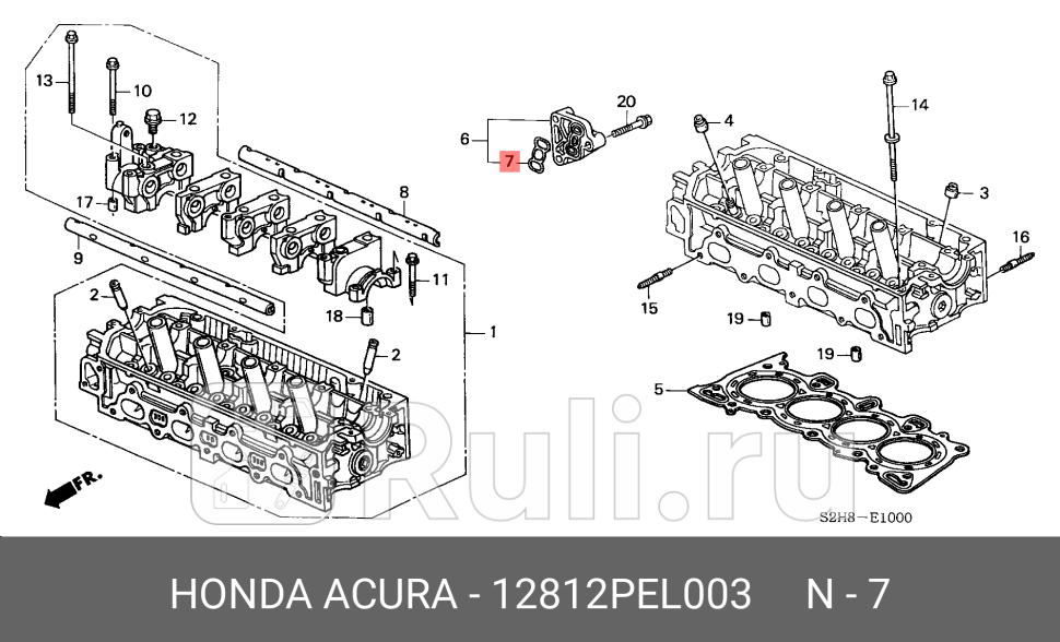 Прокладка масляного насоса HONDA 12812-PEL-003 600₽