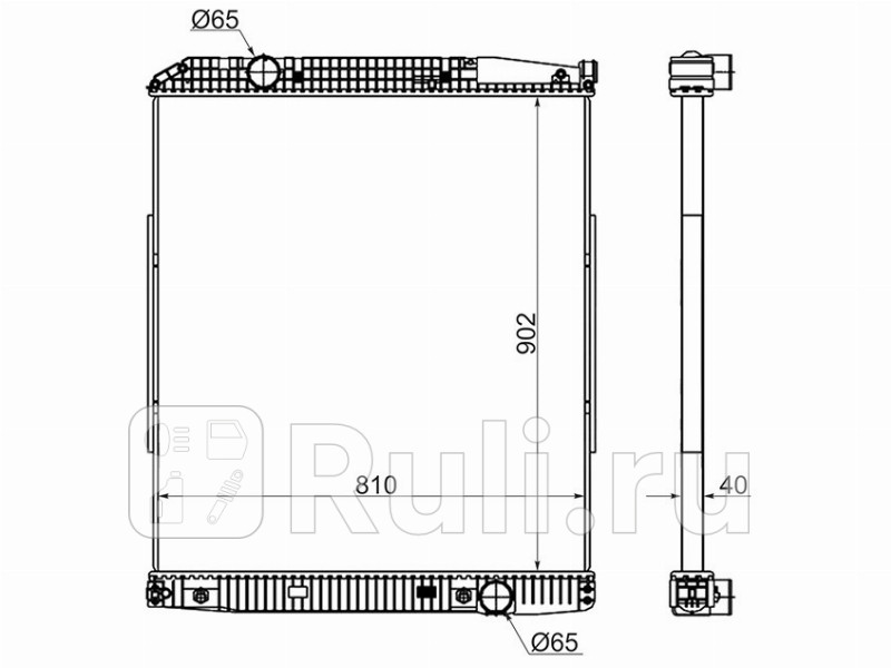 Радиатор охлаждения для Mercedes Actros MP1 1996-2002 SAT MB0013-2 33050₽
