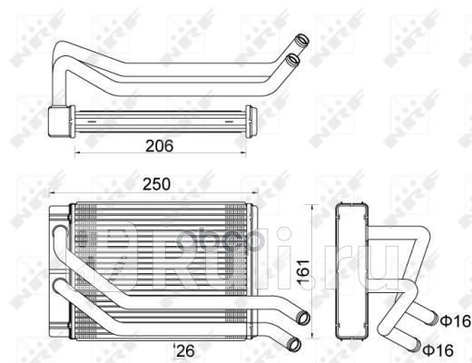 Радиатор отопителя hyundai santa fe 20d 01- NRF 54313 0₽