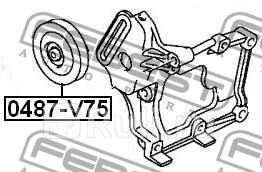 Ролик кондиционера Mitsubishi Pajero IIIII 28-30 FEBEST 0487-V75 2320₽