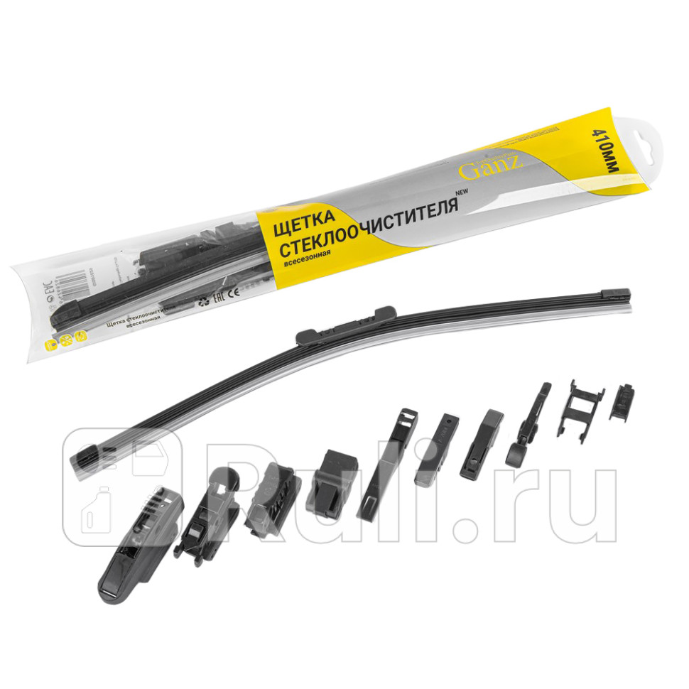 Щетка стеклоочистителя 410 мм бескаркасная 1 шт NEW GANZ GIS01029 800₽