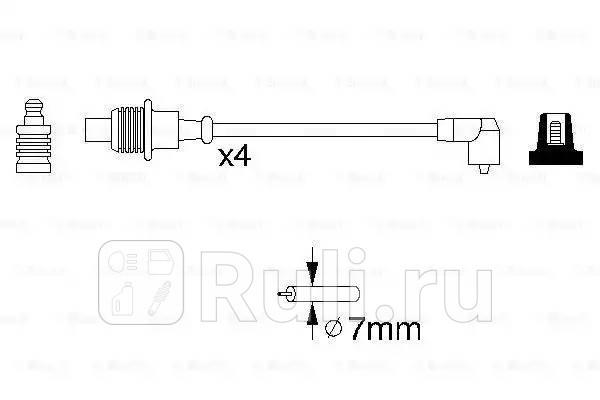 К-кт проводов peugeot 306406 16-18i 16v 94 BOSCH 0986356854 2650₽