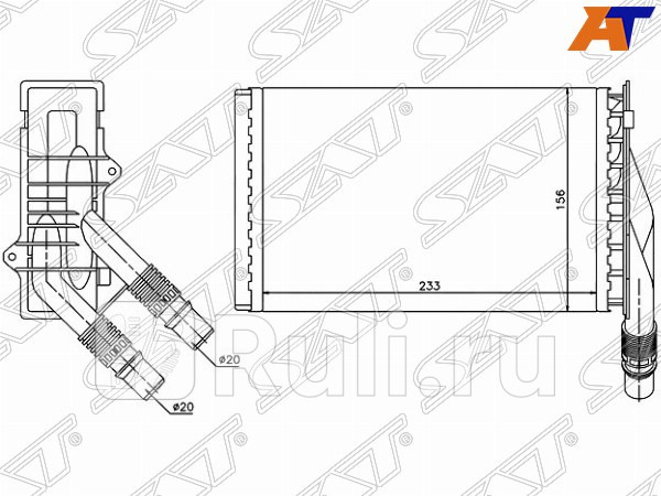Радиатор отопителя SAT ST-RN82-395-0 3070₽