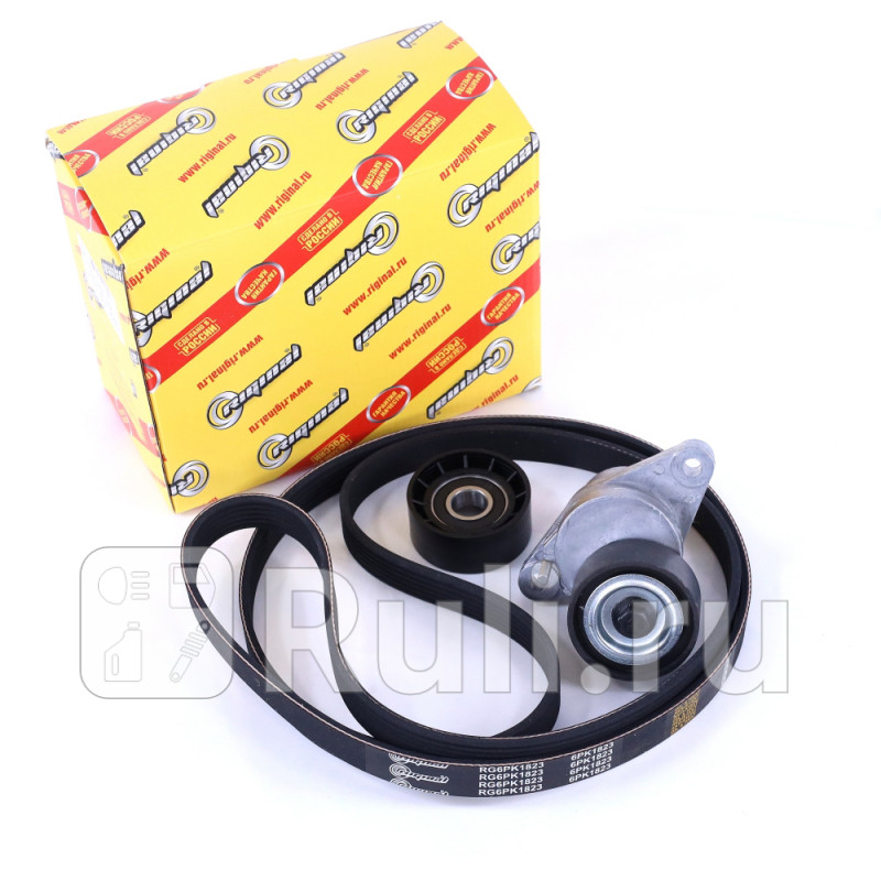 Ремкомплект привода ремня генератора для ам ВАЗ Lada Largus 12 Logan 04 16i К4M К7M AC ГУР Riginal RG6PK1822KIT 3120₽