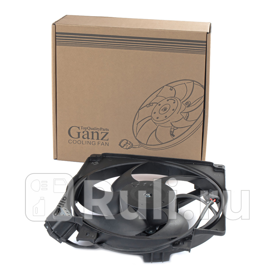 Электровентилятор радиатора основного с кожухом и резистором GANZ GIC06255 4990₽