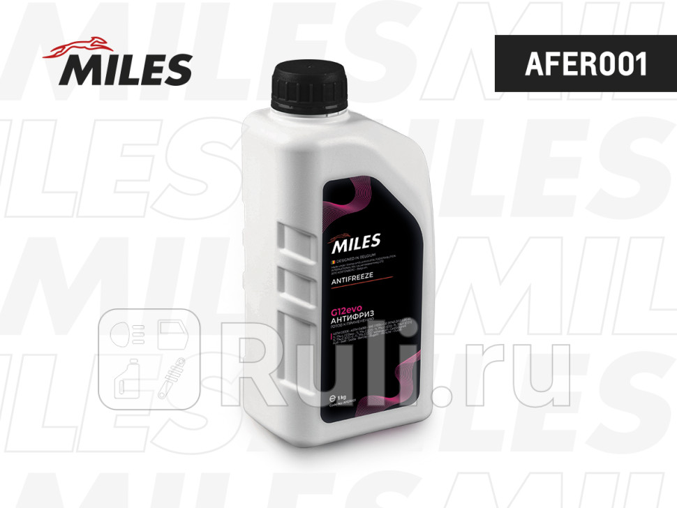 Антифриз готовый G12 evo розовый лобридная технология PSi-OAT 1 кг AFER001 MILES AFER001 440₽