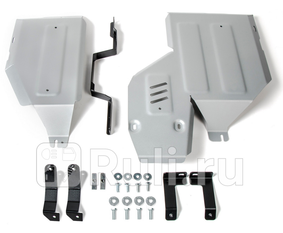 Защита топливного бака и редуктора комплект крепежа для Mitsubishi Outlander 3 рестайлинг 2015-2021 RIVAL 33340541 21990₽