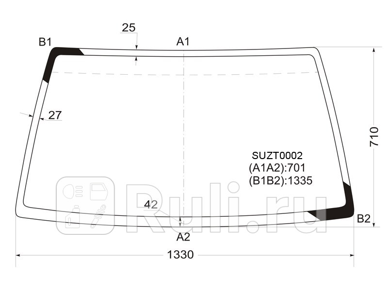 Лобовое стекло для Suzuki Vitara 1988-1999 KMK SUZT0002 5130₽