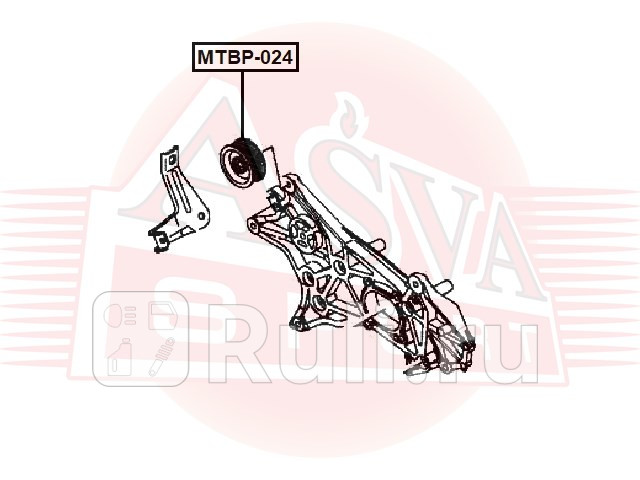 Ролик обводной ASVA MTBP-024 1860₽