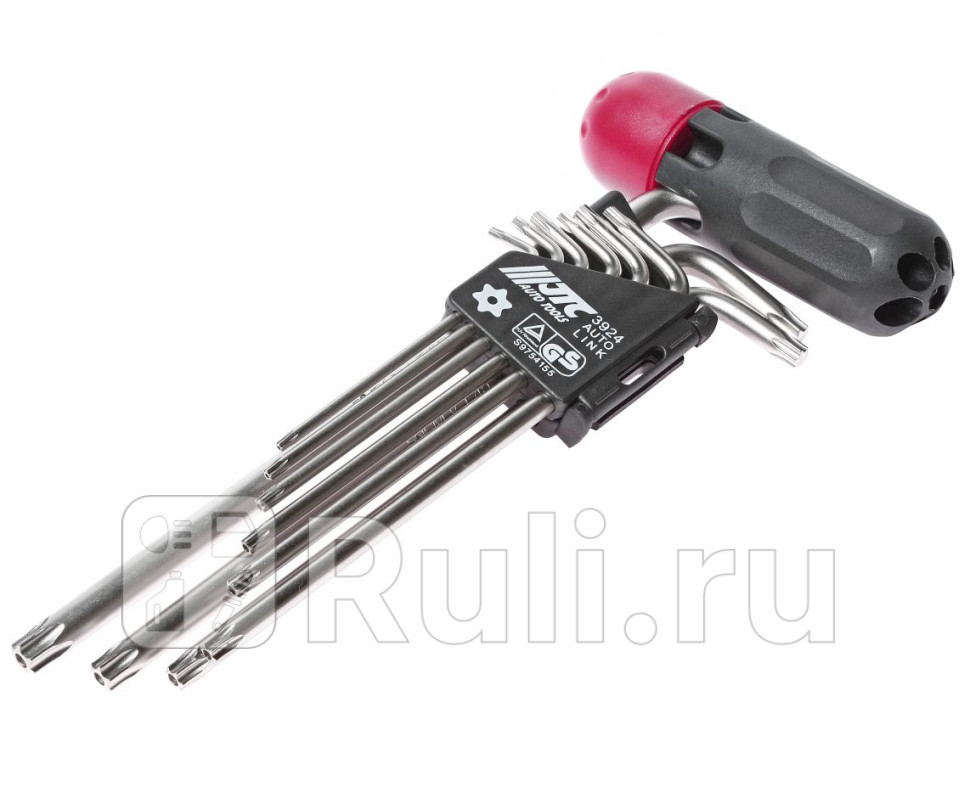 Набор ключей TORX с отверстием T10H-T50H 9пр JTC 1624 JTC JTC3924 2190₽