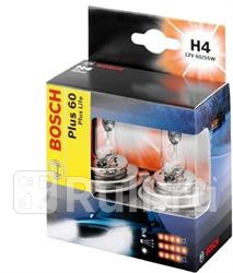 Лампа накаливания12v 6055w h4 plus 60 plus lifeh4 BOSCH 1 987 301 070 0₽