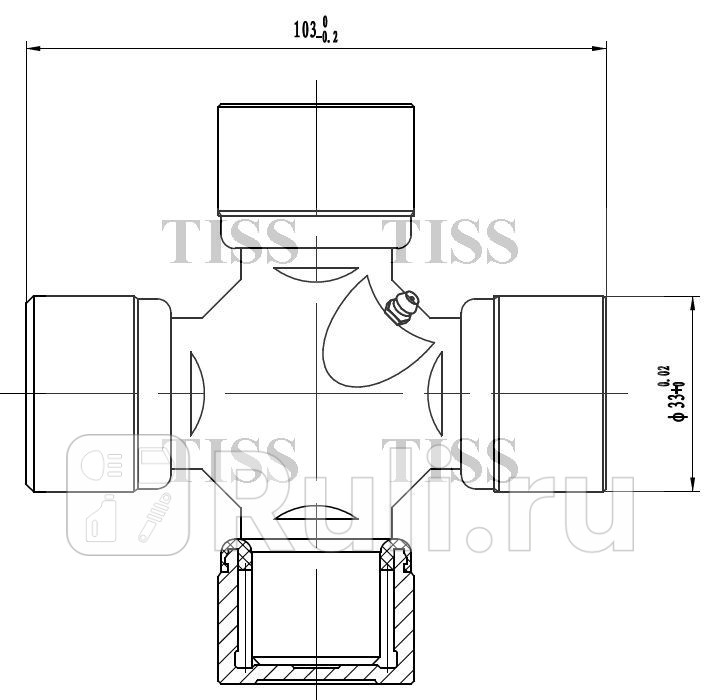 Крестовина 10300x3300 GUIS73 JD JTU0082 860₽