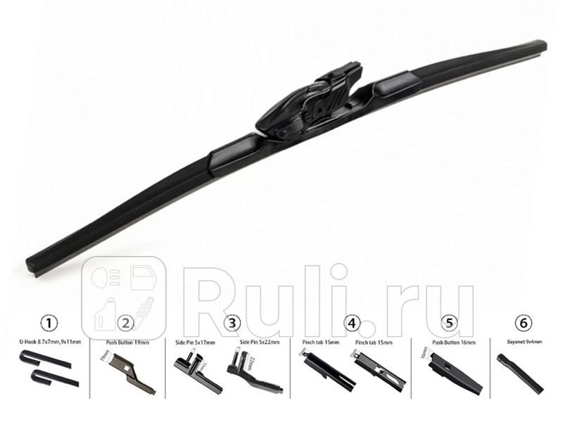 EFM350 DENSO Щетка стеклоочистителя бескаркасная Plus (мульти-адаптер)  ENDUROVISION EFM350