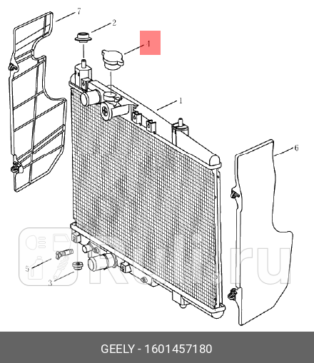 Крышка радиатора geely otakack 2008-2015 GEELY 1601457180 220₽