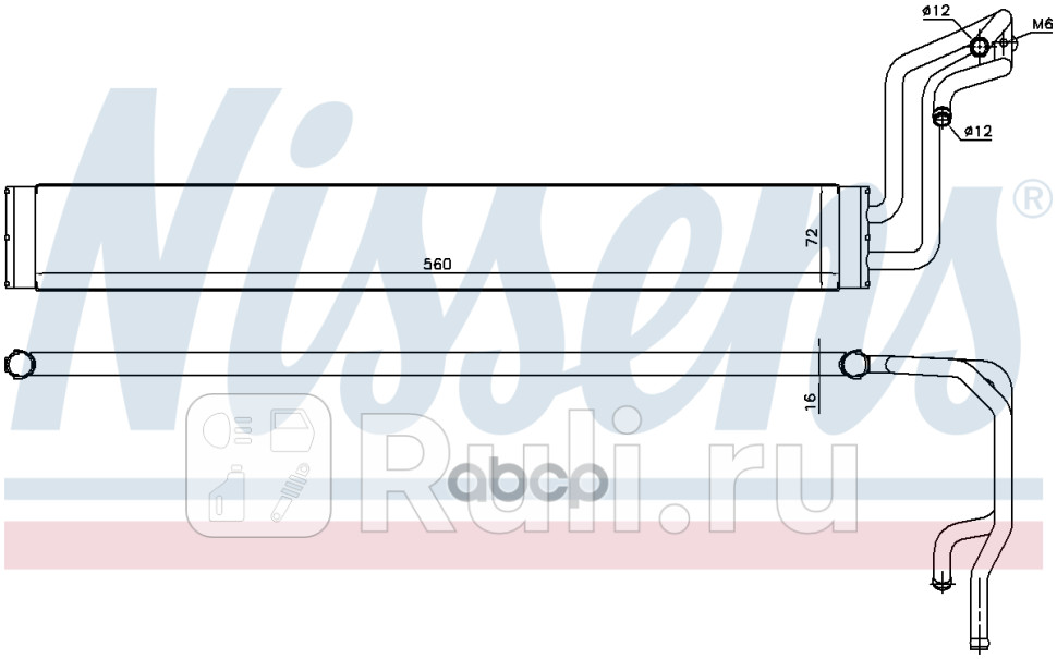 Радиатор масляный AUDI Q7 4L 06- 30 TDi NISSENS 90633 0₽