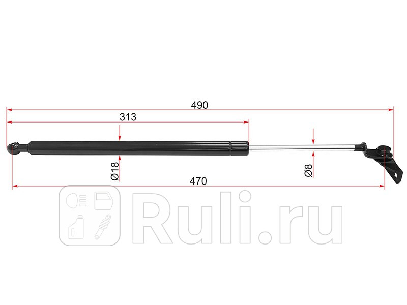 Амортизатор капота 1 шт для Subaru Impreza GEGH 2007-2011 SAT ST-57251FG010 1300₽