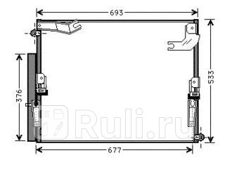 Радиатор кондиционера для Toyota Land Cruiser 100 1998-2007 Forward TYLAN98-931 3990₽
