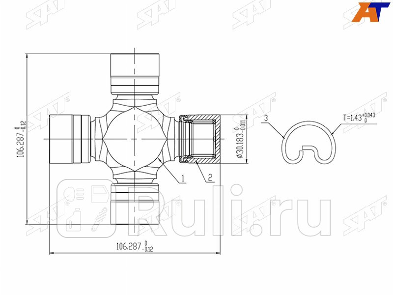 Крестовина NISSAN ARMADA TA60TITAN A60INFINITI QX56 SAT ST-C7126-ZE00A 1060₽