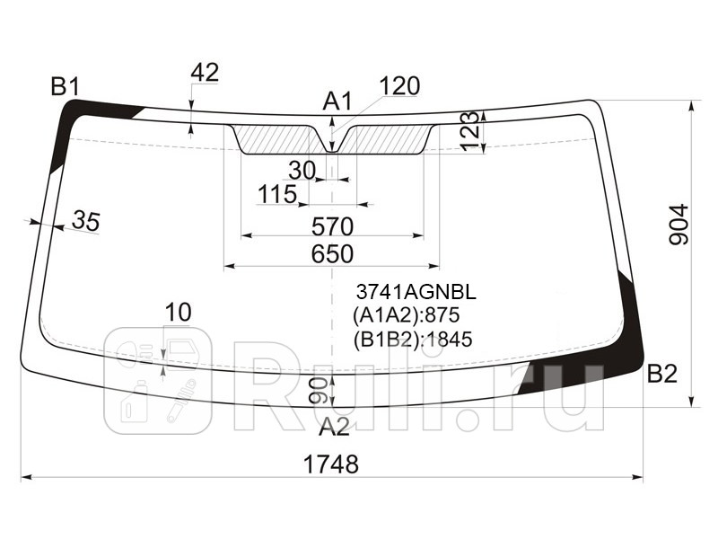 Стекло лобовое Iveco Daily 99-14 Nissan Interstar 01-10 Opel Movano 98-10 Renault Master 97-10 FUYAO 3741AGNBL 7560₽