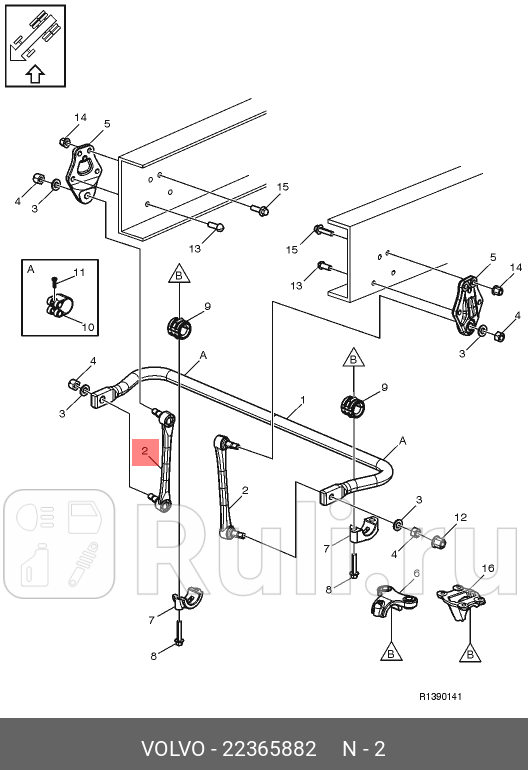 Стойка стабилизатора VOLVO 22365882 8560₽