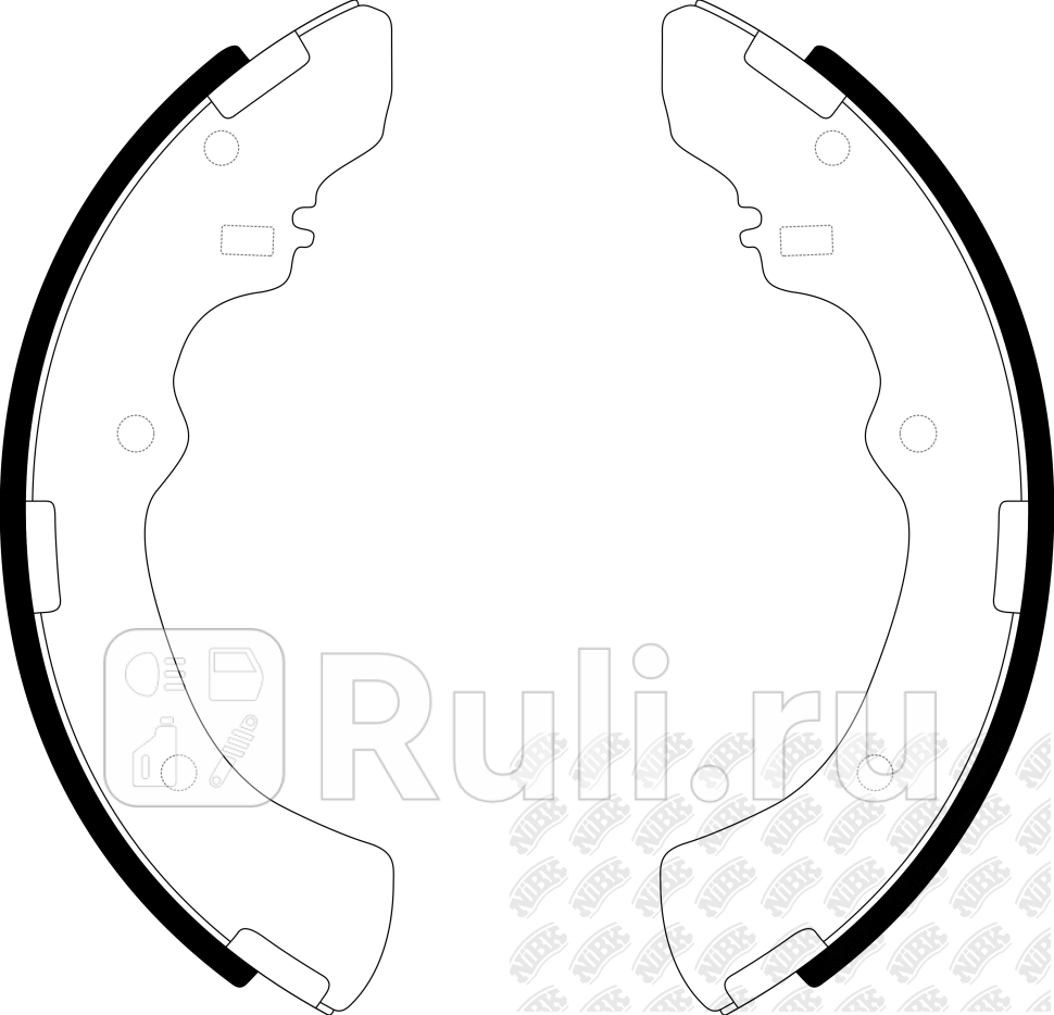 Колодки тормбараб NIBK FN6721 0₽