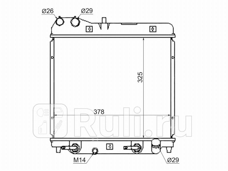 Радиатор охлаждения для Honda Fit GD 2001-2003 SAT SG-HD00013 2110₽