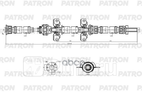 Вал карданный LEXUS RX350 2016- TOYOTA Highlander III 35 2013-2019 PATRON PKR020 30500₽