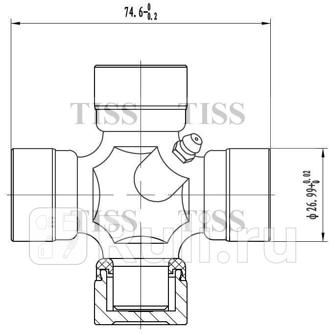Крестовина 7461x2700 GUN50 JD JTU0054 650₽