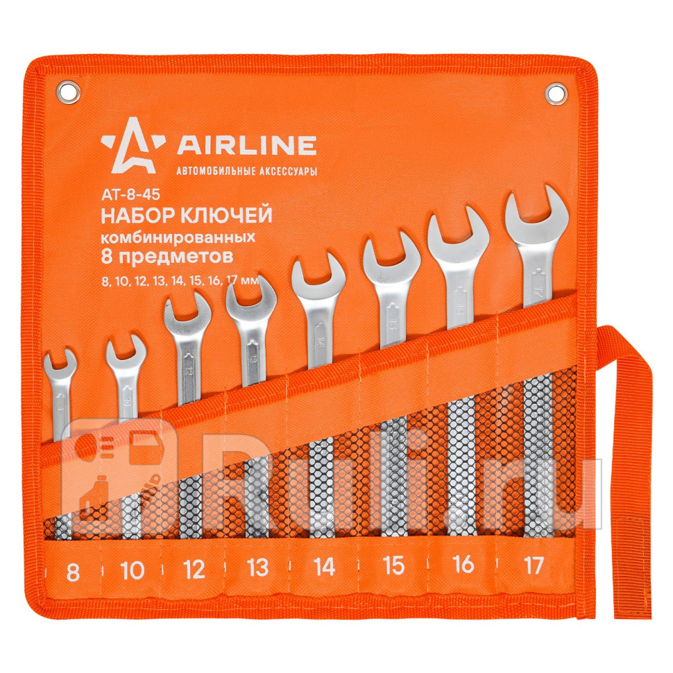 Набор ключей комбинированных PRO 8пр 8-17мм сумка AIRLINE AT845 1560₽