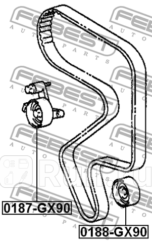 Ролик обводной 0188-GX90 FEBEST 0188-GX90 1190₽