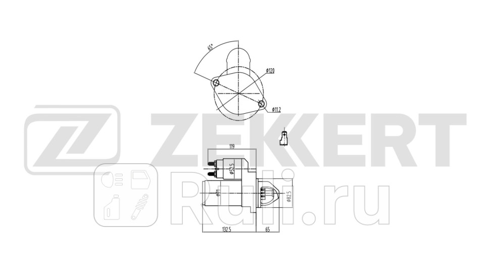 Стартер Subaru Forester SF_ SG_ SH_ 97- Impreza GR GH G3 08- Legacy BL BP BM BR 03- Zekkert an-1103 8380₽